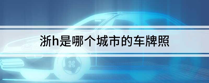 浙h是哪个城市的车牌照