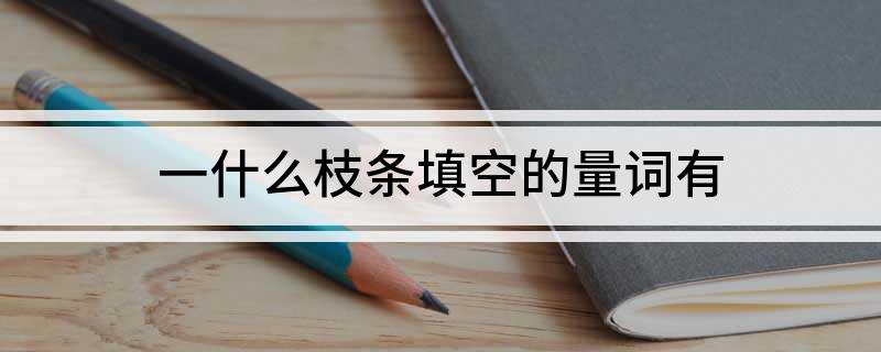 一什么枝条填空的量词有