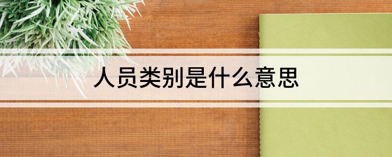 人员类别是什么意思(人员类别意思 是什么)