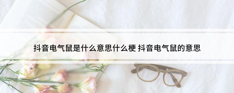 抖音电气鼠是什么意思什么梗(抖音电气鼠的意思)