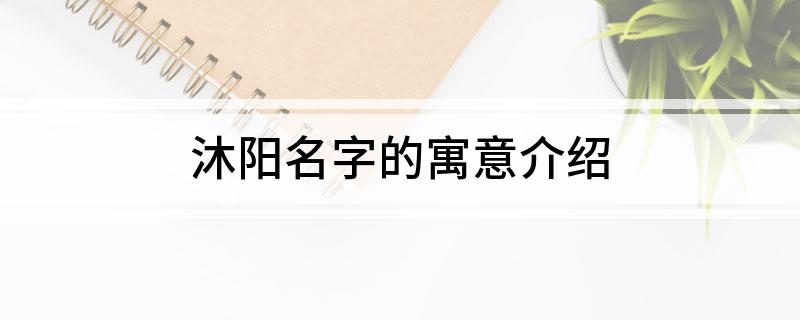 沐阳名字的寓意介绍