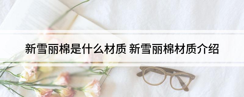 新雪丽棉是什么材质(新雪丽棉材质介绍)