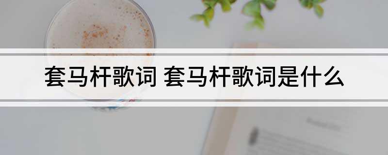 套马杆歌词(套马杆歌词是什么)