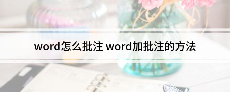 word怎么批注