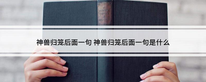 神兽归笼后面一句(神兽归笼后面一句是什么)