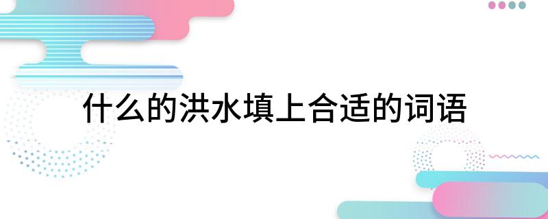 什么的洪水填上合适的词语