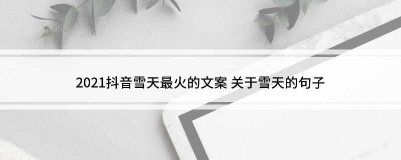 2021抖音雪天最火的文案(关于雪天的句子)