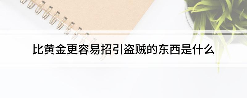 比黄金更容易招引盗贼的东西是什么