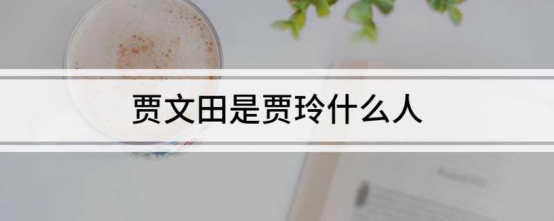 贾文田是贾玲什么人