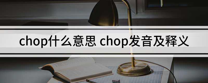 chop什么意思(chop发音及释义)