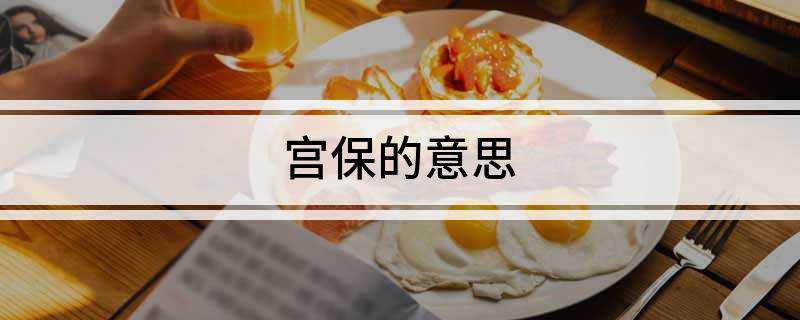宫保的意思