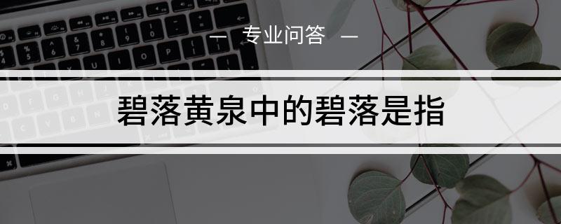 碧落黄泉中的碧落是指什么