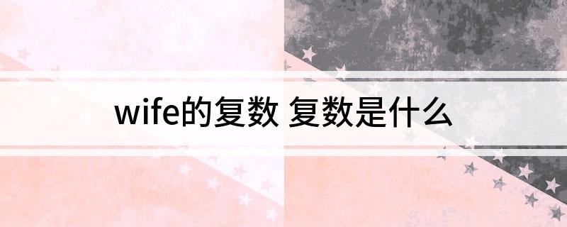 wife的复数(复数是什么)