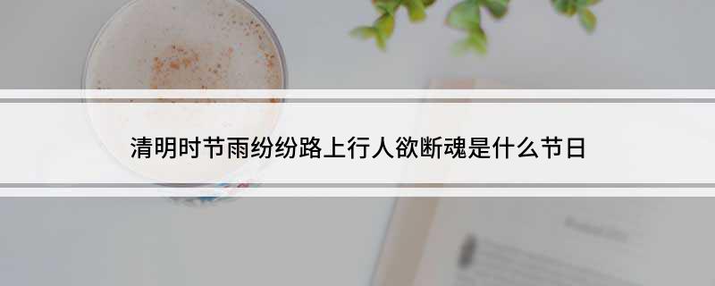 清明时节雨纷纷路上行人欲断魂是什么节日