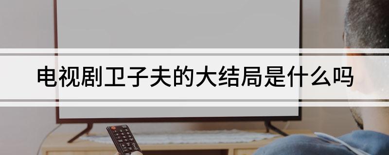 电视剧卫子夫的大结局是什么吗