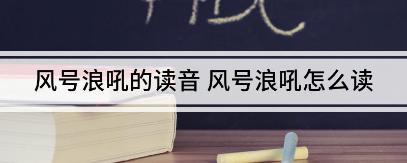 风号浪吼的读音(风号浪吼怎么读)