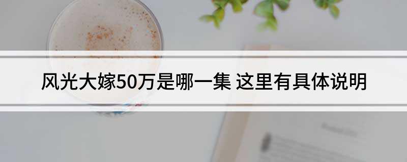 风光大嫁50万是哪一集(这里有具体说明)