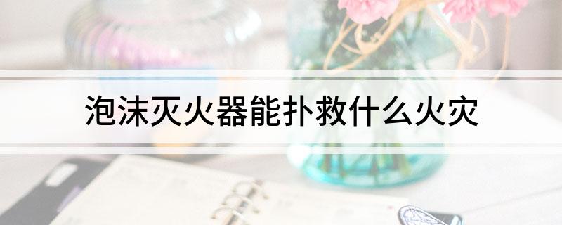 泡沫灭火器能扑救什么火灾