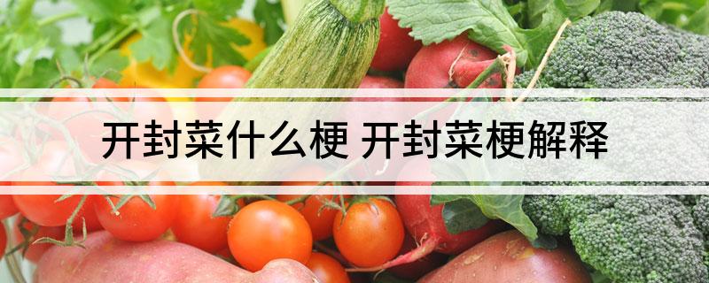 开封菜什么梗(开封菜梗解释)