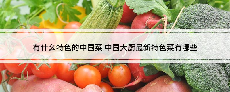 有什么特色的中国菜(中国大厨最新特色菜有哪些)