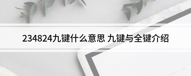 234824九键什么意思(九键与全键介绍)