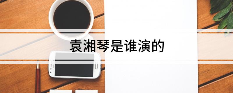 袁湘琴是谁演的