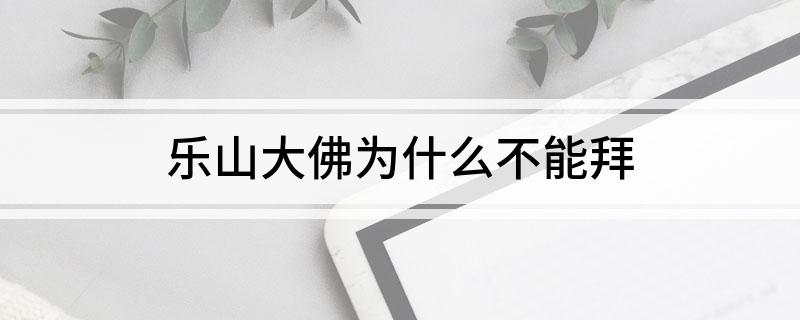 乐山大佛为什么不能拜