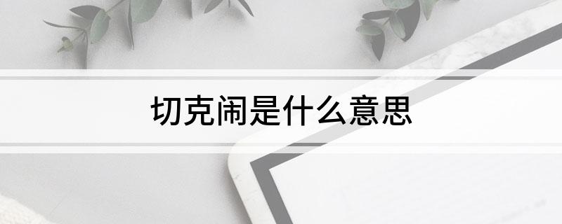 切克闹是什么意思
