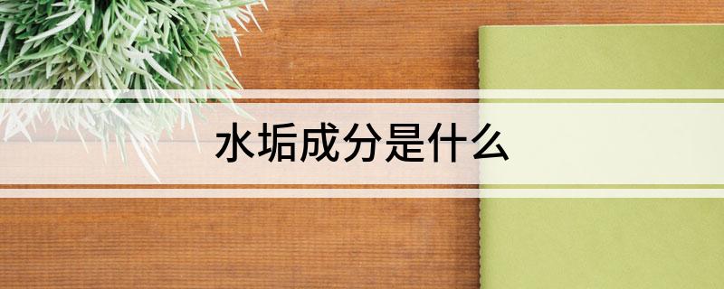 水垢成分是什么
