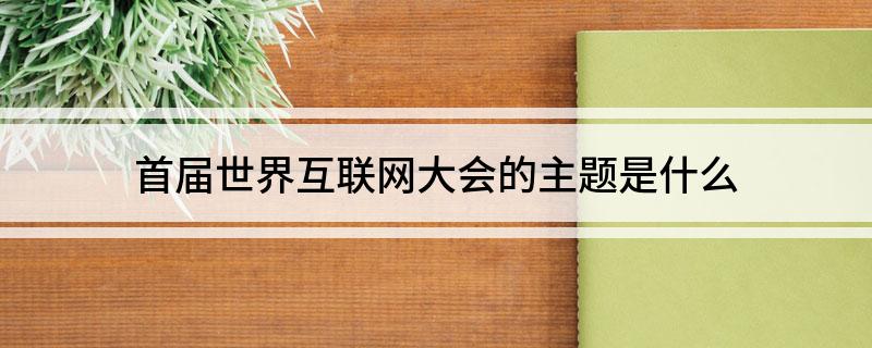 首届世界互联网大会的主题是什么