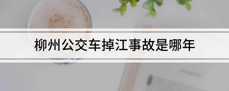 柳州公交车掉江事故是哪年