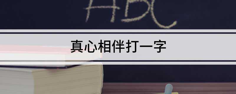 真心相伴打一字
