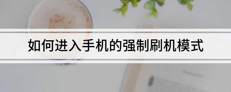 如何进入手机的强制刷机模式