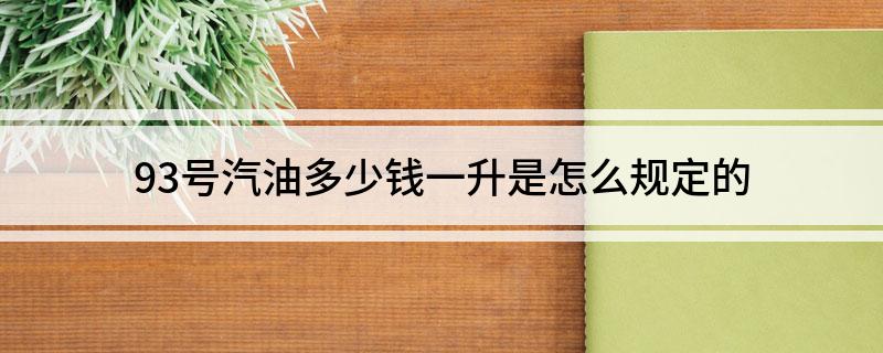 93号汽油多少钱一升