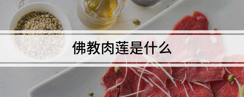 佛教肉莲是什么