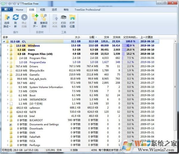 Treesize(文件整理专家) v8.0.4绿色版下载(Treesize中文绿色版)