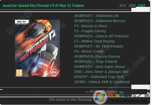 极品飞车14十四项修改器[风灵月影] v1.05最新版下载(极品飞车14修改器下载)