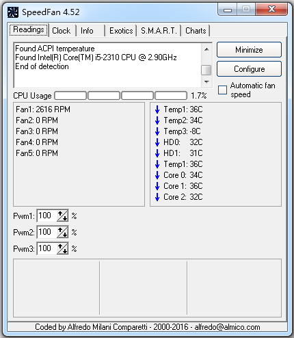 SpeedFan风扇检测工具 v4.52绿色中文版下载(SpeedFan汉化版)