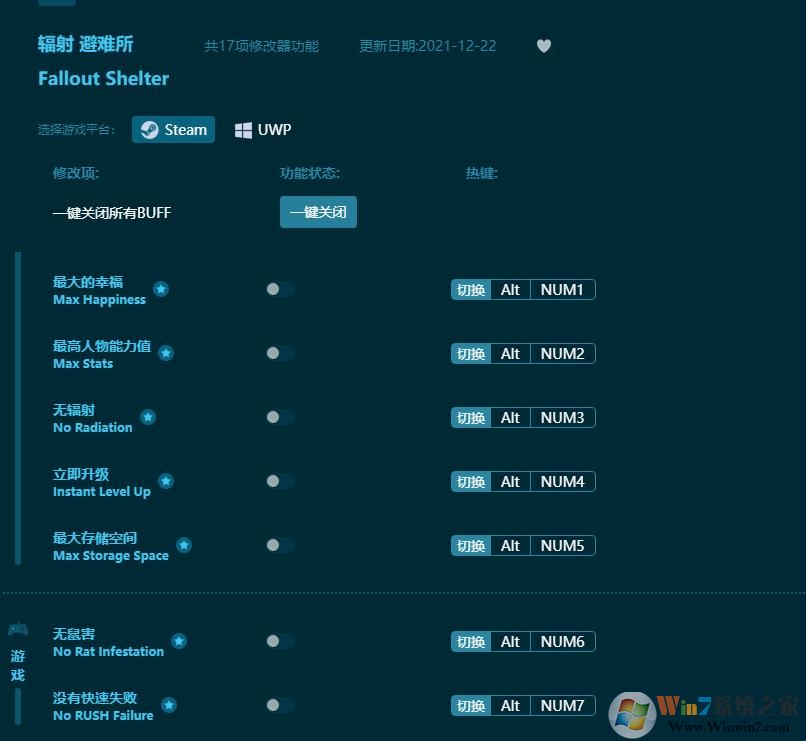辐射避难所修改器