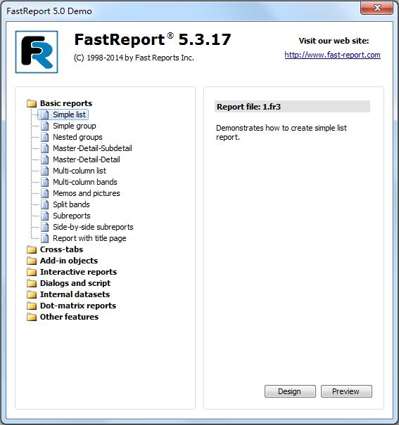 FastReport(报表控件) 5.3.17多国语言版下载(FastReport中文版下载)