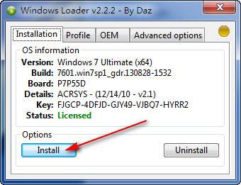 Windows Loader激活工具 v2.2.2绿色版 支持2008r2