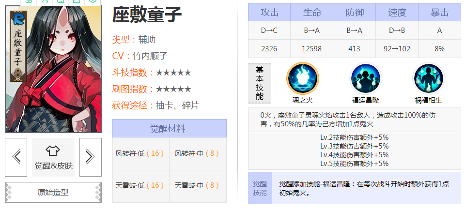 阴阳师座敷童子怎么样(阴阳师座敷童子介绍)