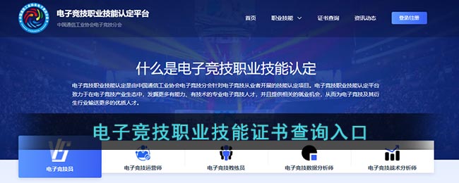 电子竞技职业技能证书查询入口(电子竞技员职业技能证书查询系统)