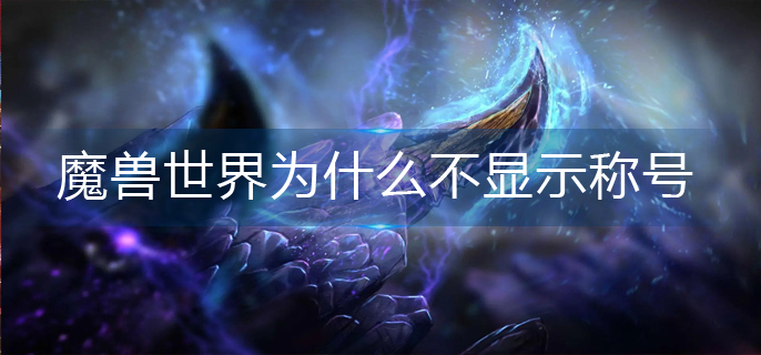 魔兽世界为什么不显示称号(称号显示方法)