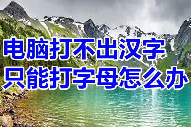 电脑打不出汉字只能打字母怎么办(电脑打不出汉字只能打字母的解决办法)