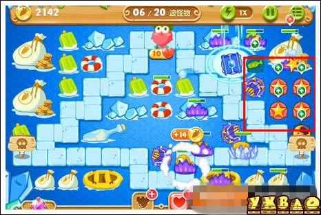 保卫萝卜2第38关攻略 冰川38水晶金萝卜教程