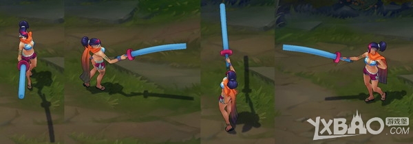 《LOL》泳池派对剑姬皮肤效果预览