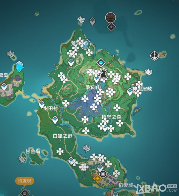 原神绯樱绣球快速采集路线