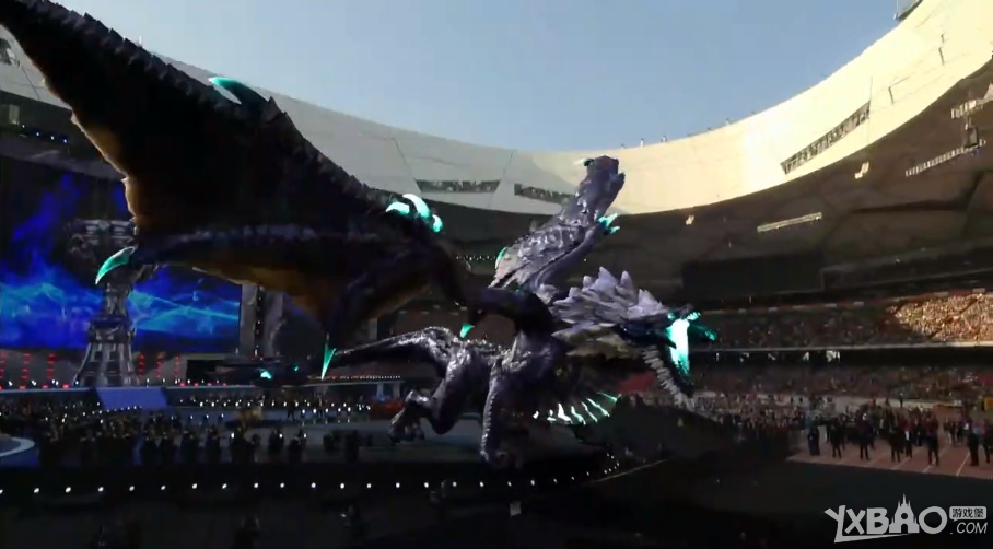 《LOL》S7总决赛开幕式：虚拟远古巨龙出击(引爆全场)