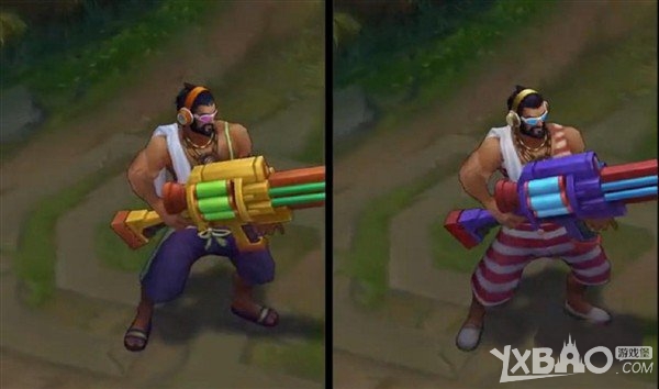 《LOL》泳池派对男枪炫彩皮肤预览